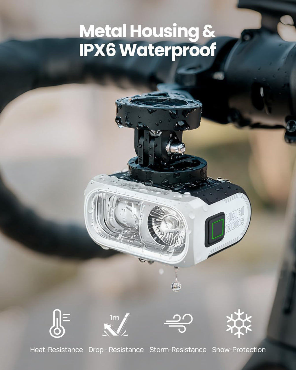 Magicshine Hori 1300S 1300LM Bike Light with Mount for Garmin/Wahoo