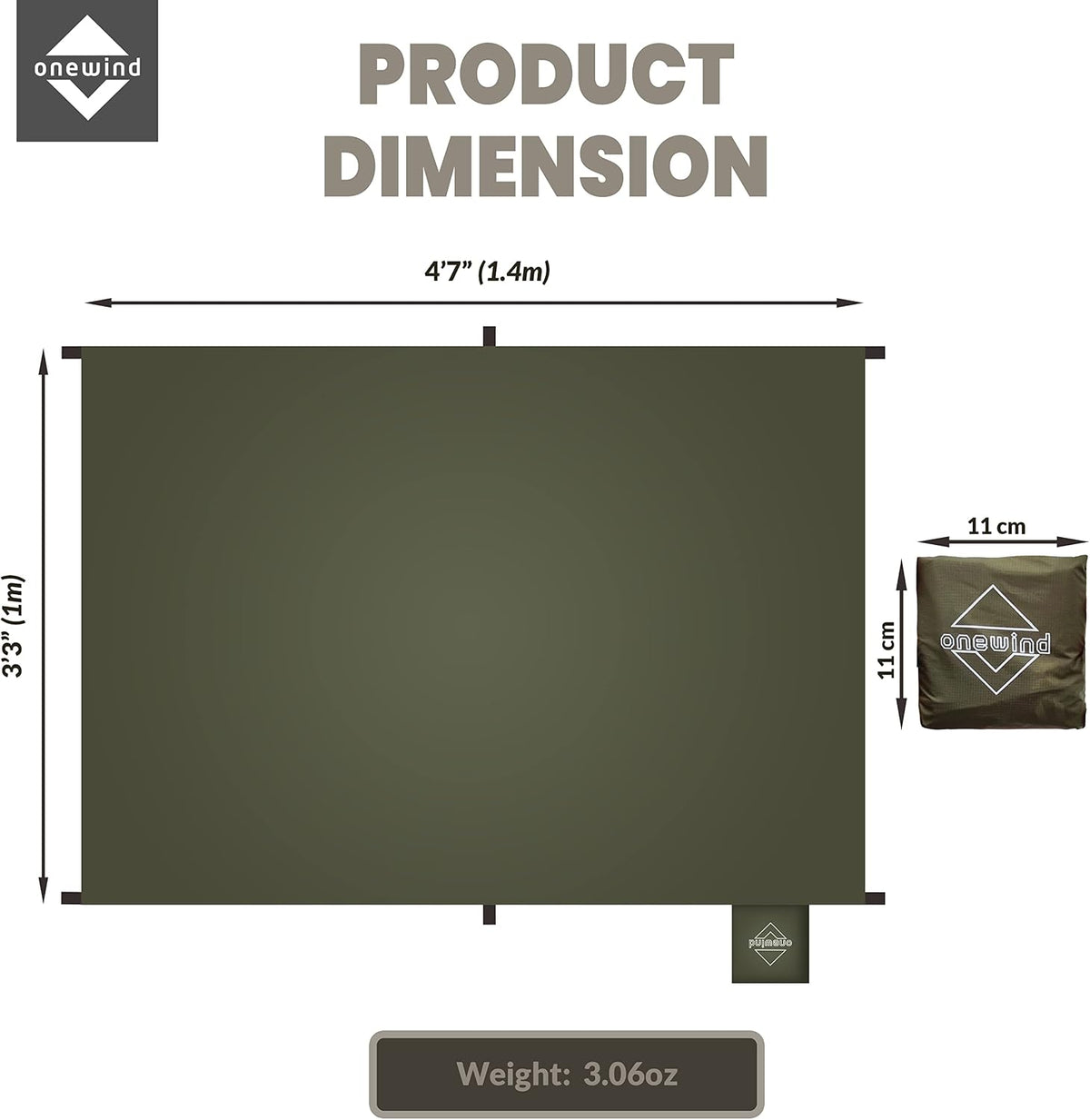 Onewind Compact Footprint, 4000mm Waterproof Silnylon Ground Sheet