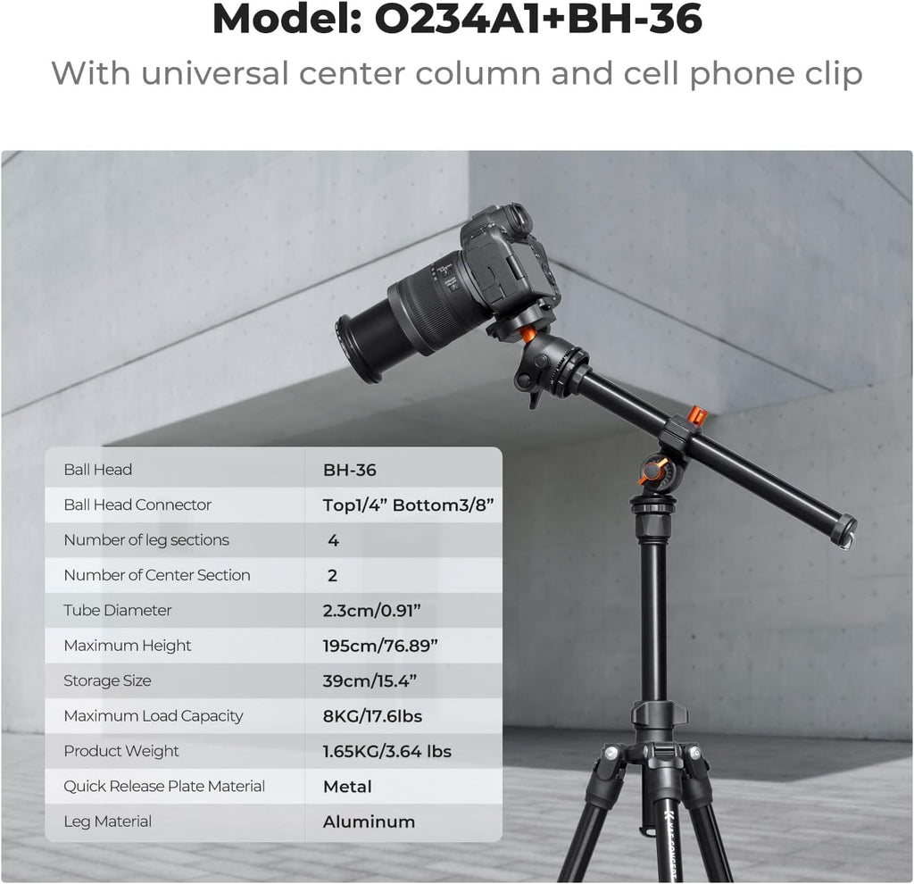 K&F Concept 76 in Overhead Camera Tripod