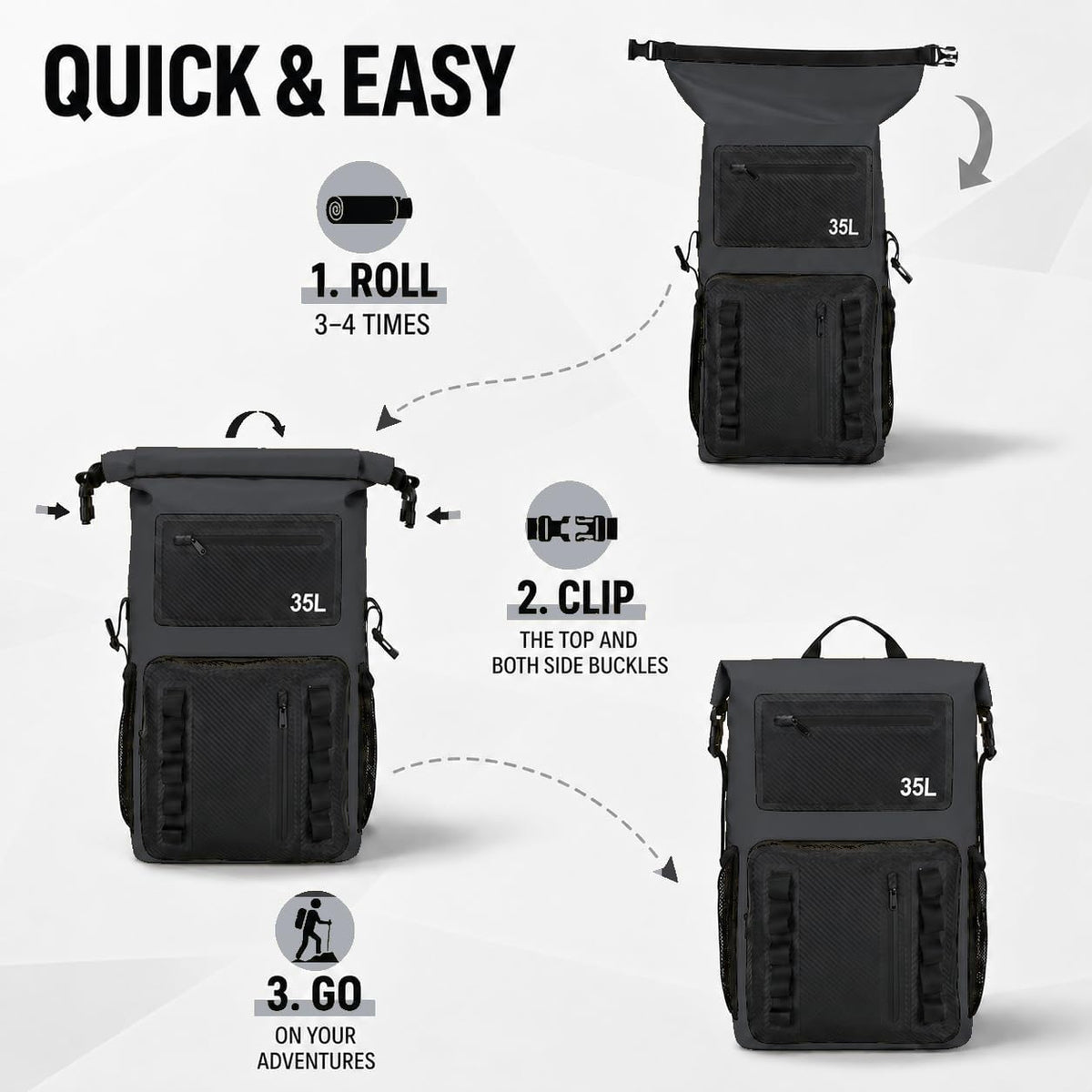 Waterproof Roll Top Dry Bag,Floating Heavy Duty Hiking Backpack,wet bags