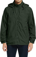 Mens Lightweight Windbreaker Jacket Waterproof Rain Jacket with Hood Soft Shell Jacket
