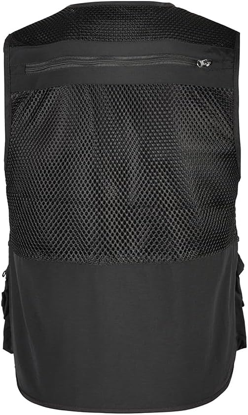 Spanye Mens Fishing Hunting Vest Outdoor Travel Utility Vest Tactical Work Jacket Multi Pocket