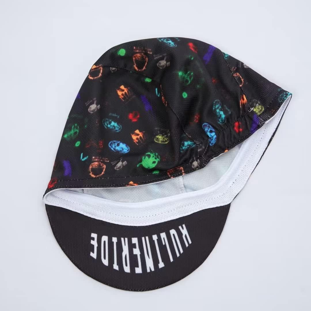 Multicolor Cycling Cap - Polyester Cycling Hat-Under Helmet - Cycling Helmet Liner Breathable&Sweat Uptake