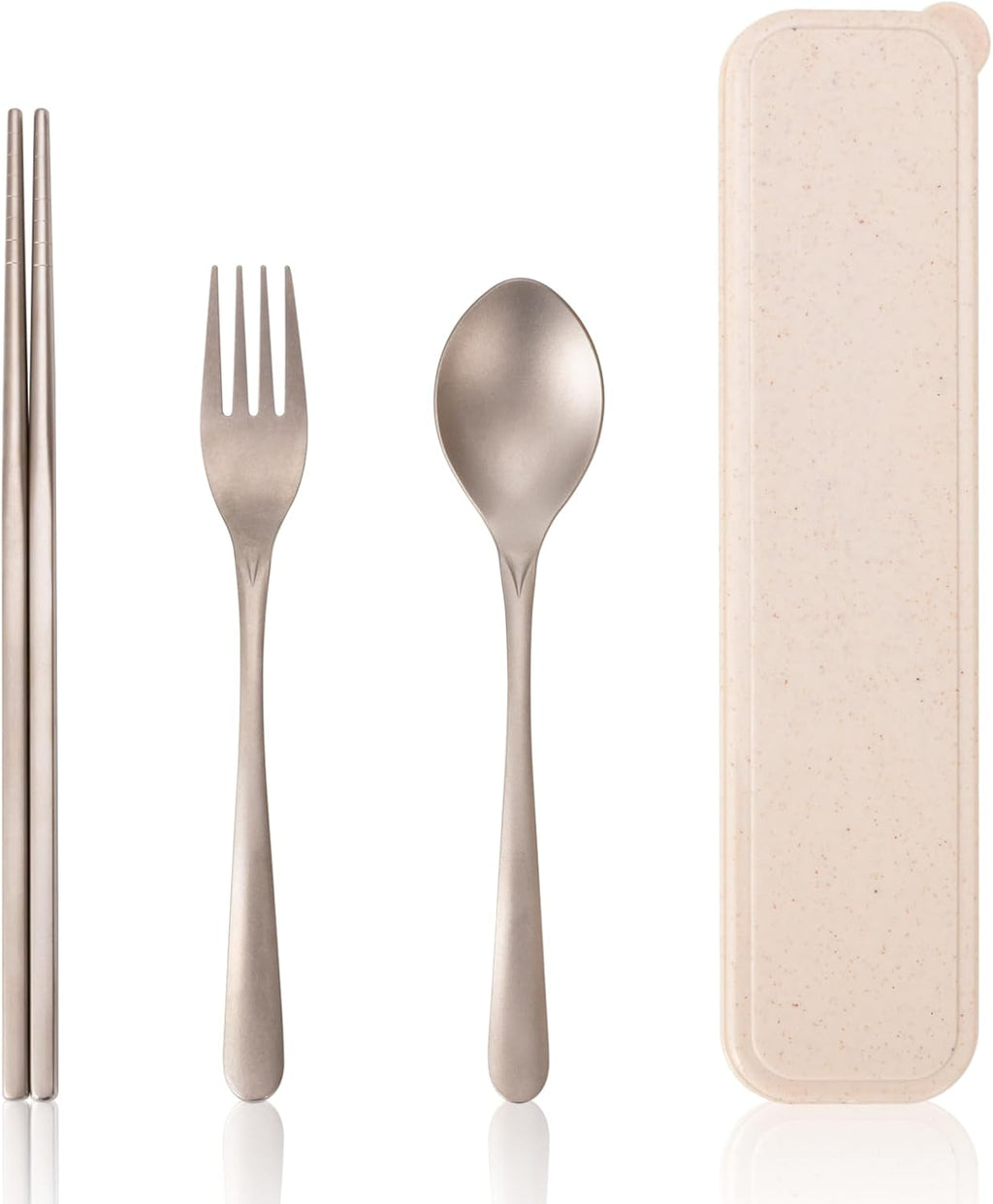 Titanium Flatware Set, Lightweight Chopsticks, Fork and Spoon Utensils