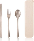 Titanium Flatware Set, Lightweight Chopsticks, Fork and Spoon Utensils