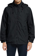 Mens Lightweight Windbreaker Jacket Waterproof Rain Jacket with Hood Soft Shell Jacket