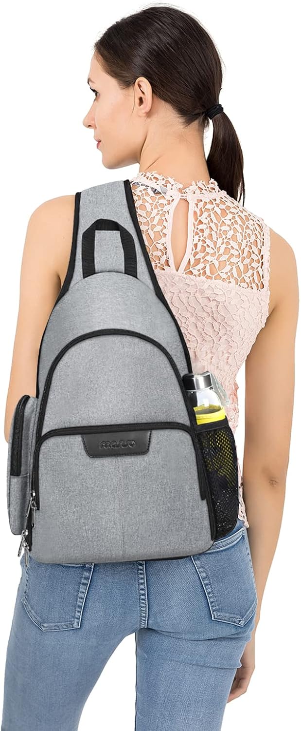 MOSISO Camera Bag Sling Backpack, Full Open Camera Case, Grey