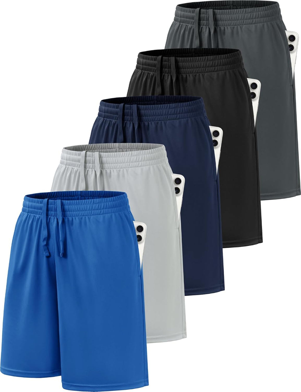 BVNSOZ Boys Basketball Athletic Shorts with Pockets