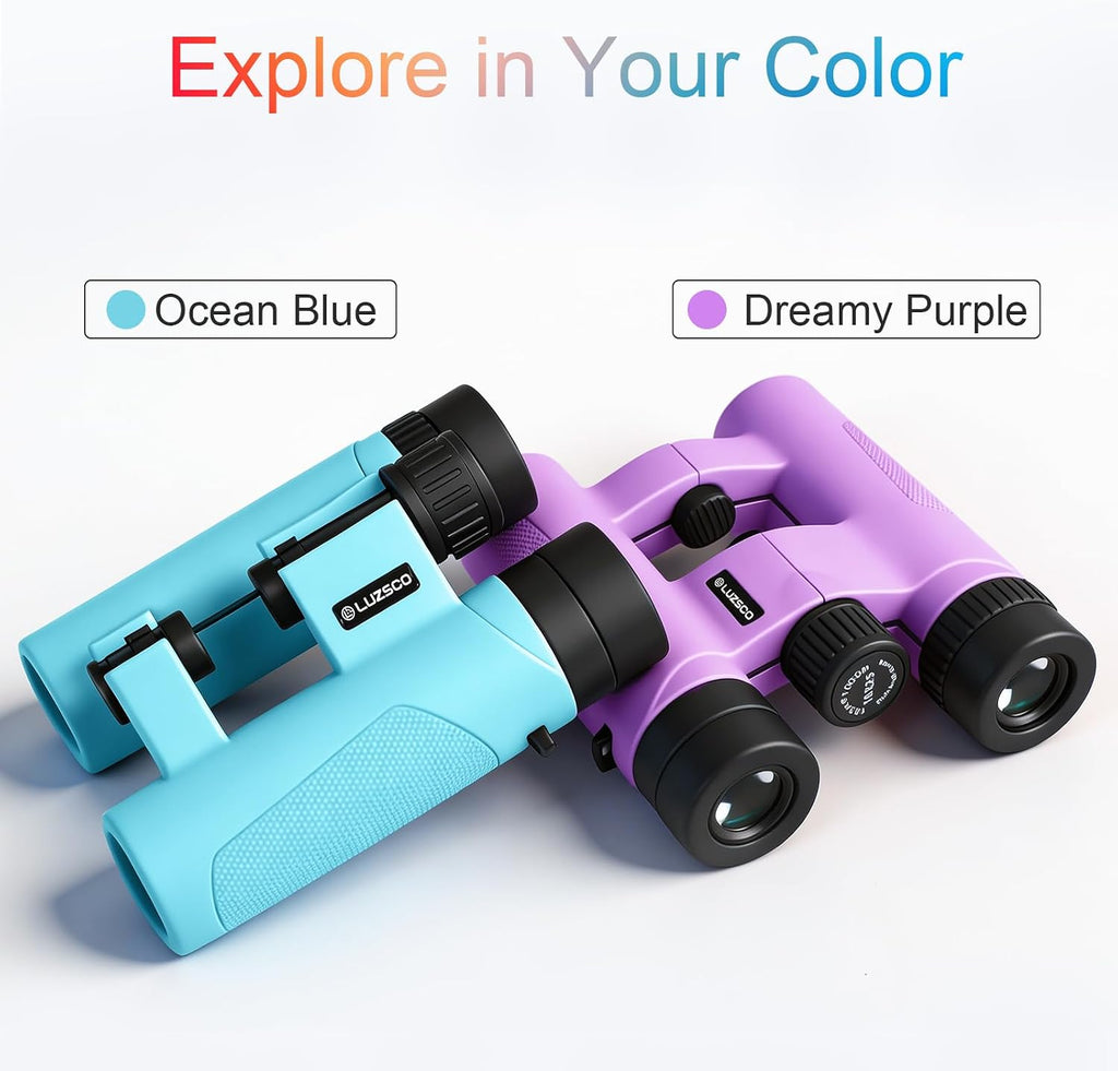 Binoculars for Kids 8-12, 10x25 Binoculars for Bird Watching - Purple
