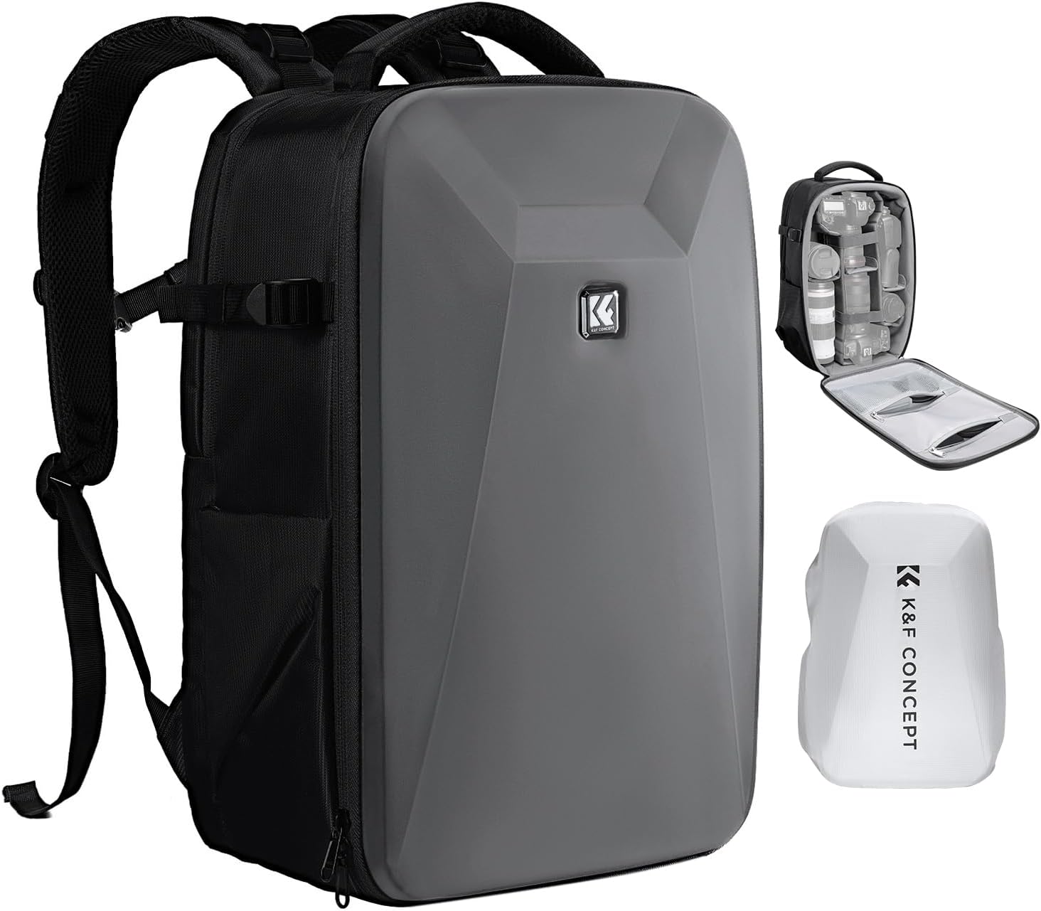 K&F CONCEPT Camera Backpack,Hardshell Photography DSLR Camera Bag