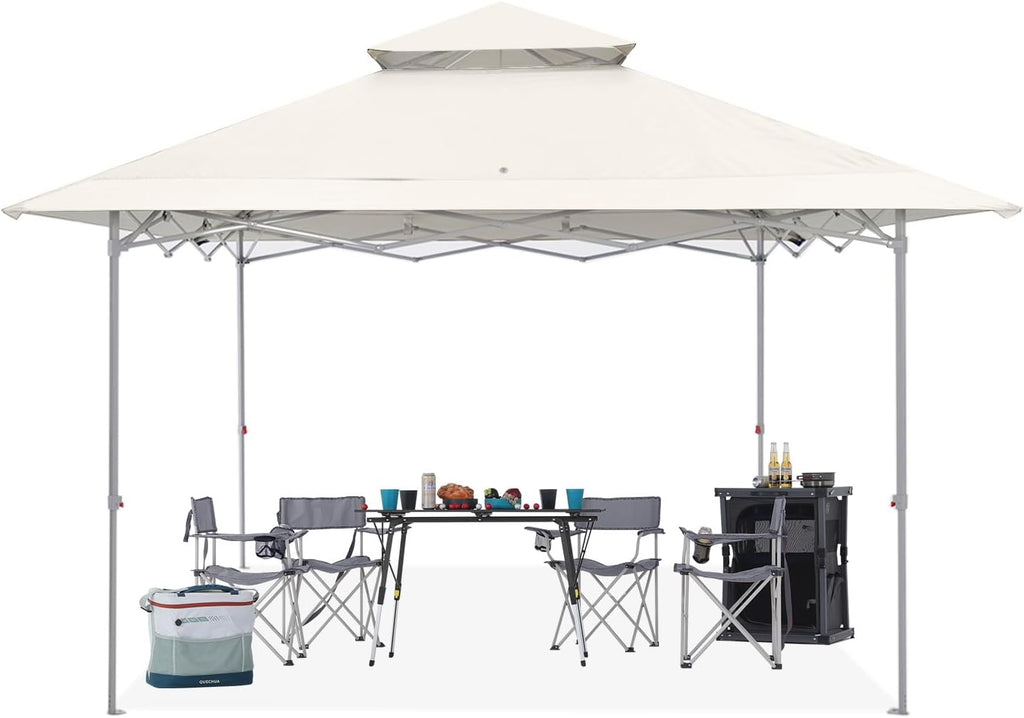 ABCCANOPY 13x13 Instant Pop Up Canopy Tent, Double Vented Top, Gray