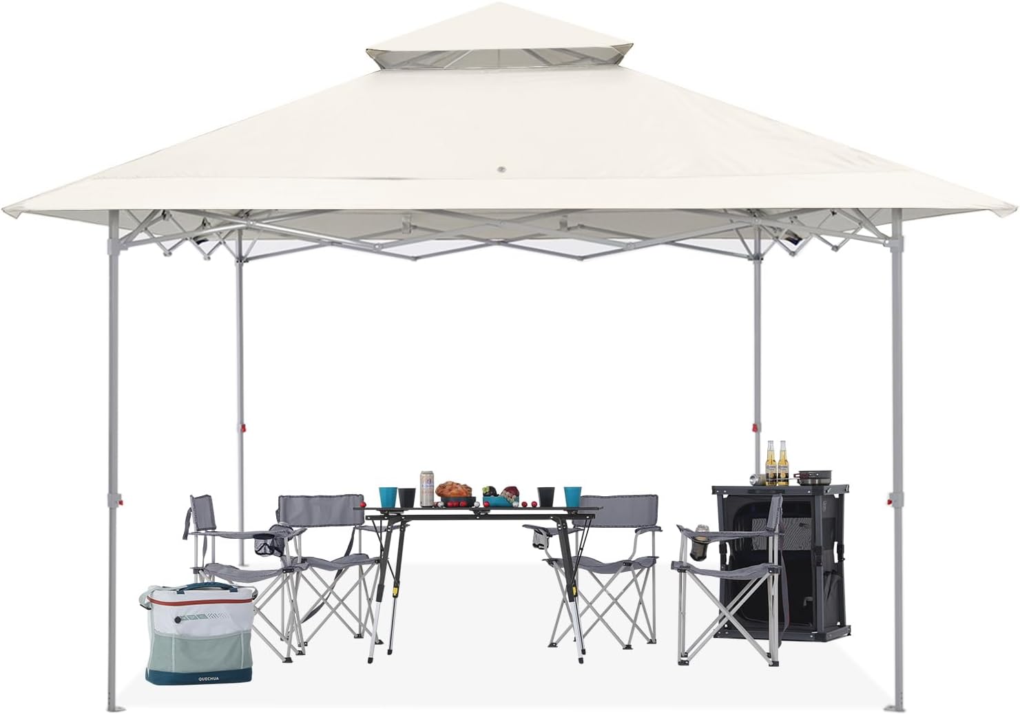 ABCCANOPY 13x13 Instant Pop Up Canopy Tent, Double Vented Top, Gray