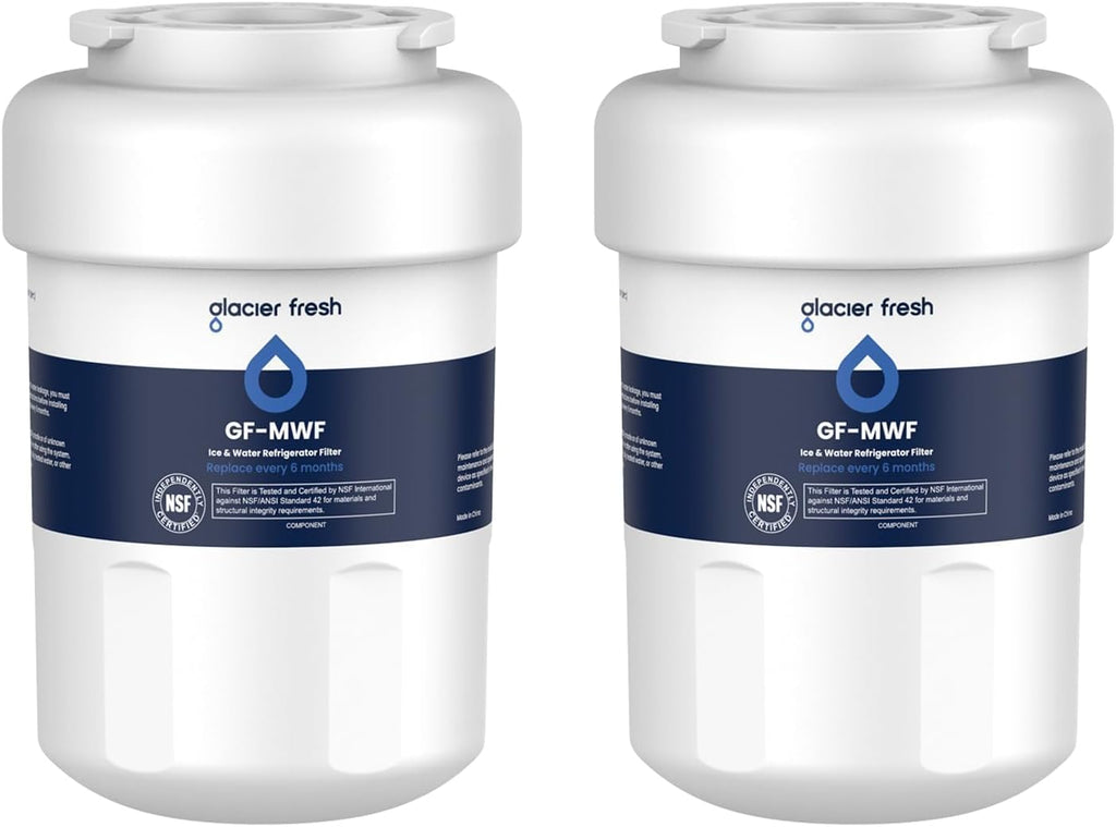 GLACIER FRESH MWF Refrigerator Water Filter Compatible with GE, 2-Pack