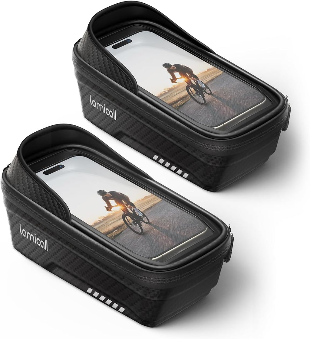 Lamicall Bike Frame Bag Waterproof - [1s Release] Bike Phone Mount Holder