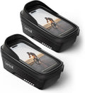 Lamicall 2 Pack Bike Frame Bag Waterproof - [1s Release] Bike Phone Bag