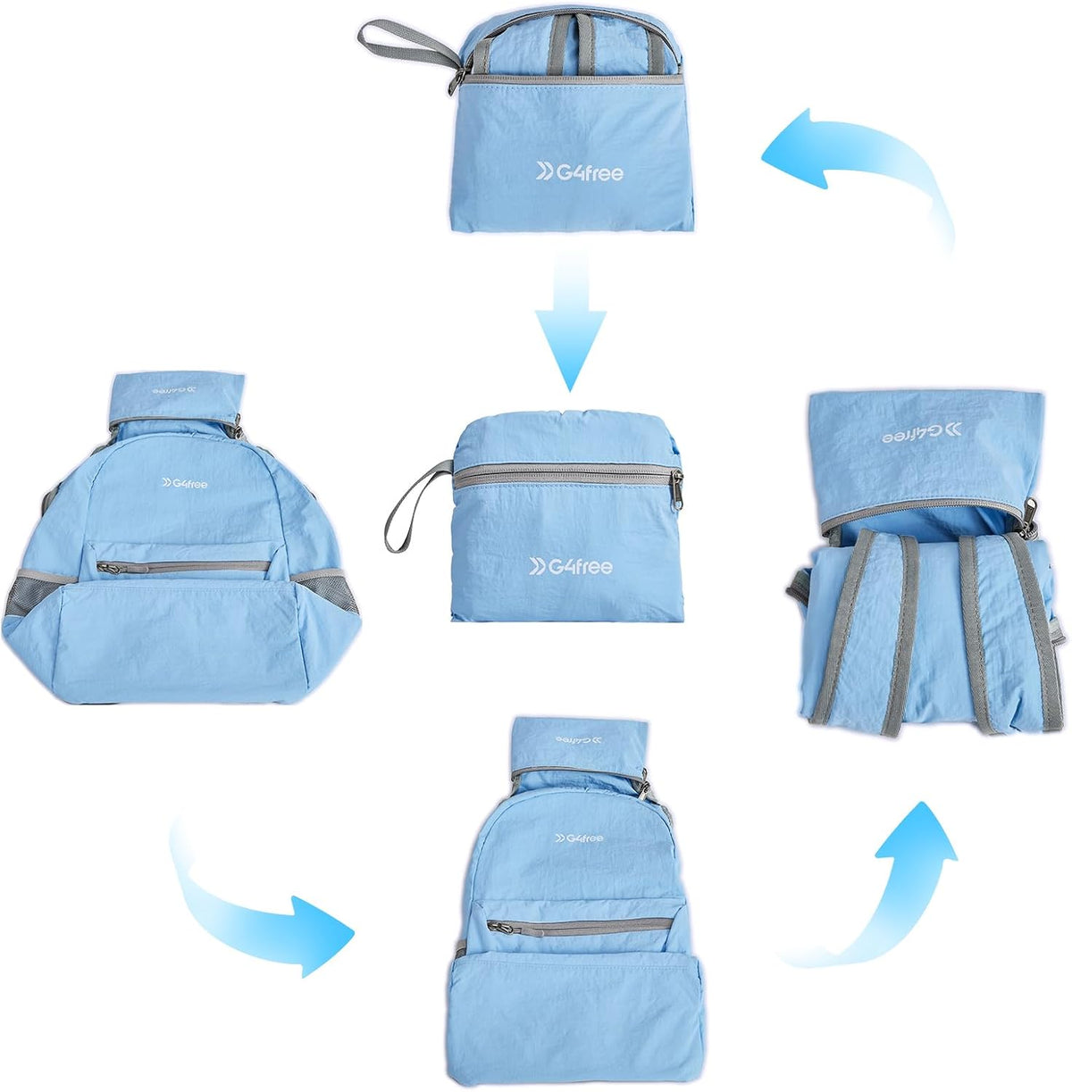 G4Free 20L Small Packable Travel Hiking Backpack for Men Women