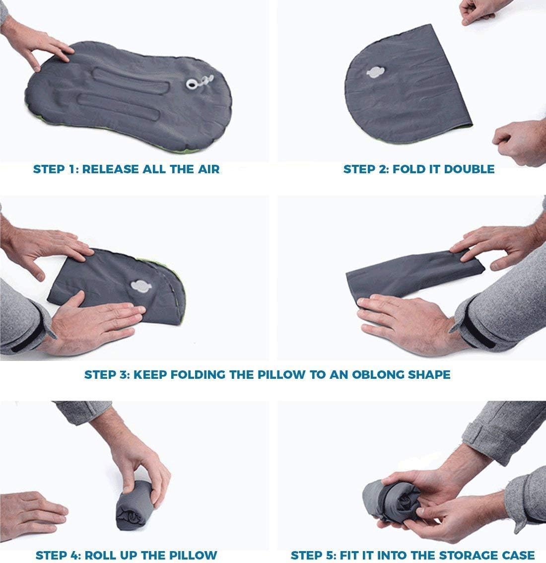 Ultralight Inflatable Camping Pillows - Compressible, Compact, Inflatable, Comfortable, Ergonomic Pillow for Neck & Lumbar Support While Camping,Backpacking,Hiking