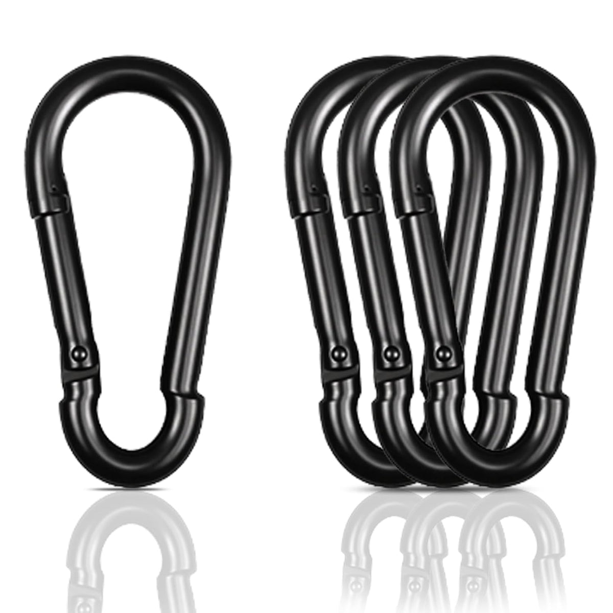 Carabiner, Heavy Duty Galvanized Steel Spring Snap Hook Carabiner Clips with 1350LBS Holding Capacity, Ideal for Outdoor, Hammock, Swing and Travel (M14 5.5Inch, 4PCS)