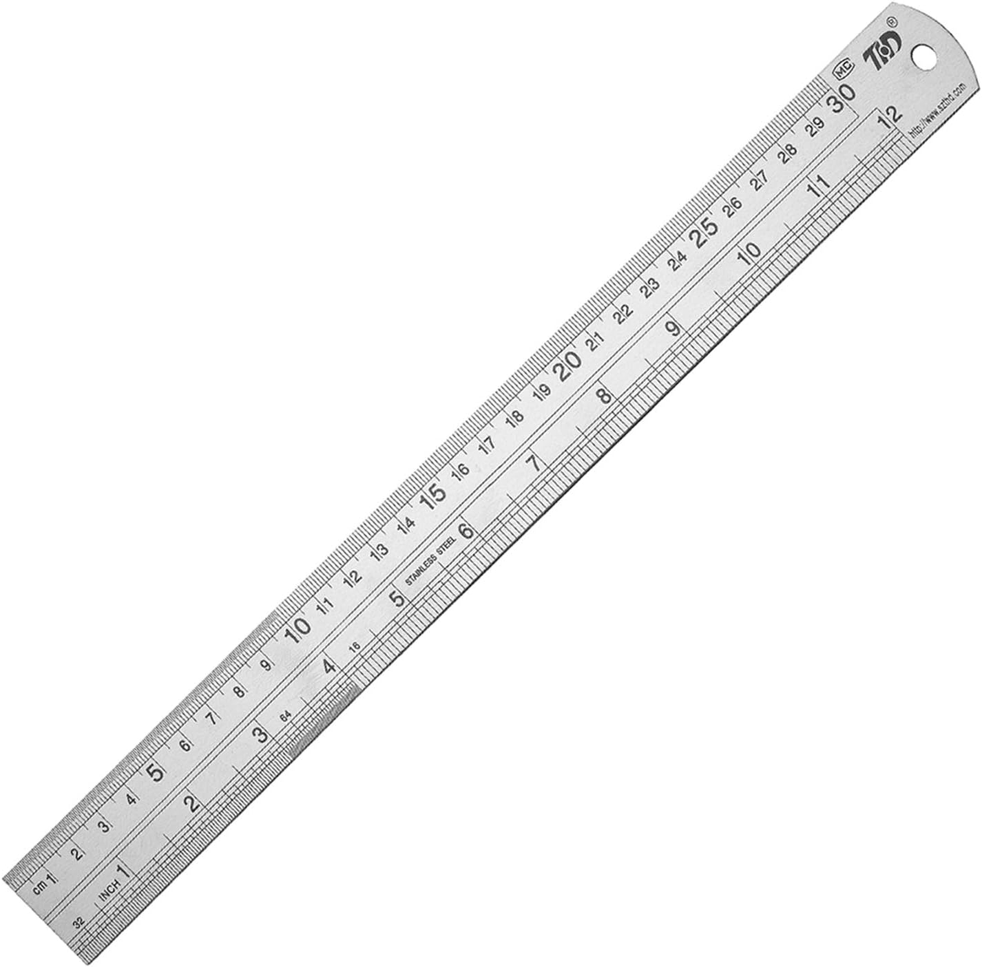 ZZTX Metal Ruler 12 Inches Stainless Steel 6 Pack