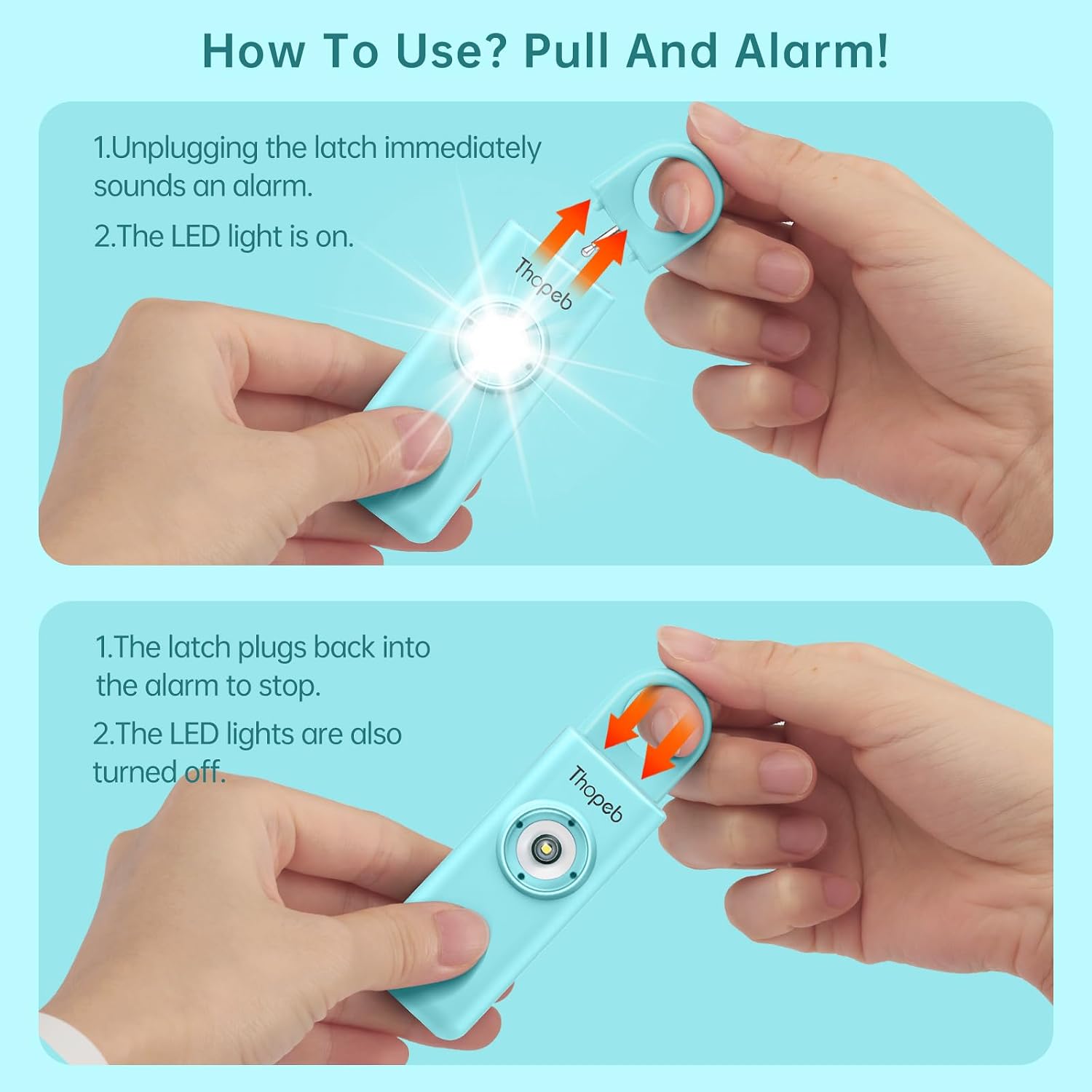 Personal Safety Alarm for Women – Superior Loud Siren & SOS Strobe