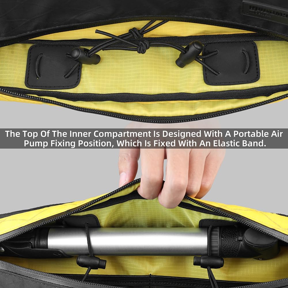 Rhinowalk Bicycle Front Frame Bag Bike Under Top Tube Triangle Bag Lightweight 1.7L Cycling Accessories Nylon Pack Pouch for Mountain Road Bike