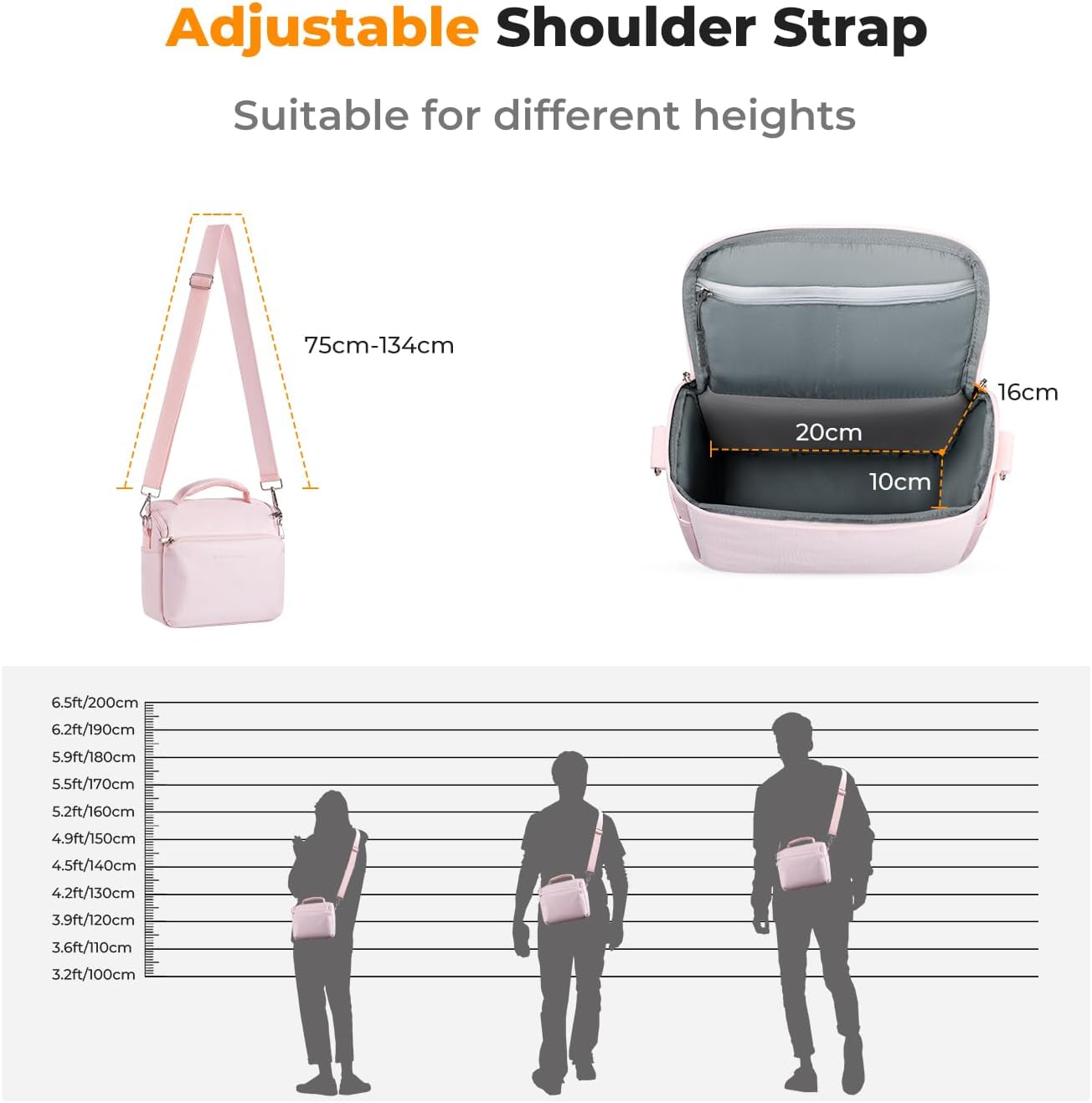 K&F CONCEPT Camera Sling Bag Small Crossbody Case