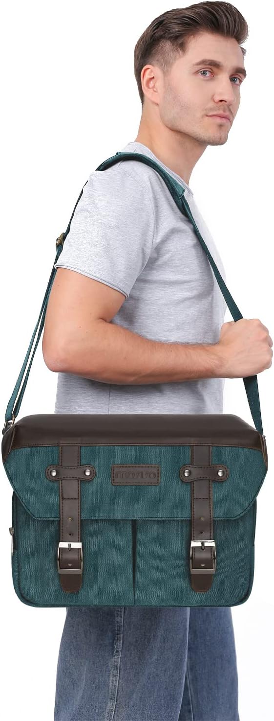 MOSISO Camera Case Crossbody Shoulder Messenger Photography Bag, Teal Green