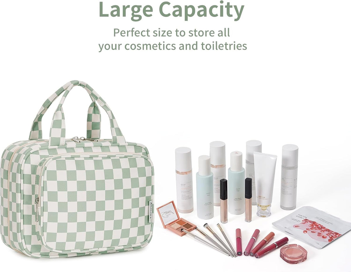 Narwey Hanging Toiletry Bag for Women, Travel Makeup Cosmetic Organizer Bag