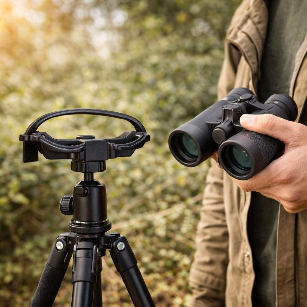 Universal Binocular Tripod Adapter Quick-Setup Mount
