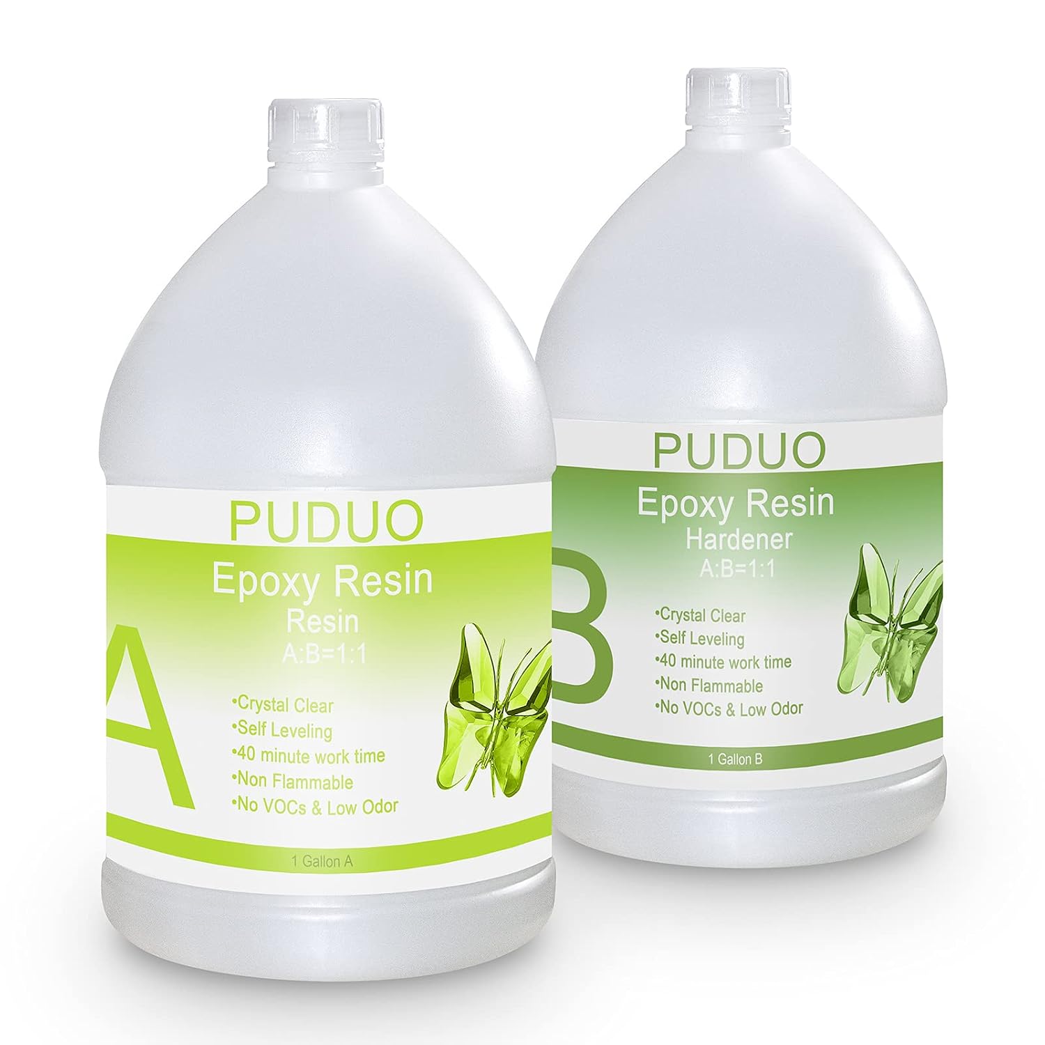 Puduo Epoxy Resin Crystal Clear Art 2 Gallon Kit
