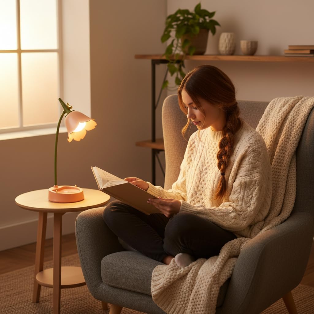 magical JD LED Desk Lamp Cordless Table Light Adjustable Gooseneck Dimmable Touch Rechargeable Battery Eye-Caring Night Light for Kids, Mini Cute Lamp for College Dorm Bedroom Reading, Yellow