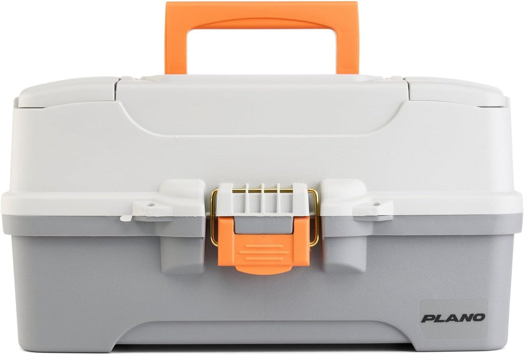 Plano 2-Tray Tackle Box with Dual Top Access, Blue Metallic/Off White, Premium Tackle Storage, 620206, One Size
