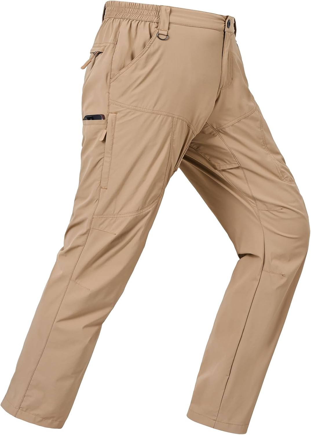 SPOSULEI Mens Lightweight Cargo Hiking Outdoor Quick Dry Work Tactical Pants 6 Pockets Water Resistant Fishing Travel Pants