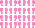 VWAQ Shoe Print Footprint Vinyl Decals - Peel and Stick Floor or Wall Stickers - 32 PCS (Pink)