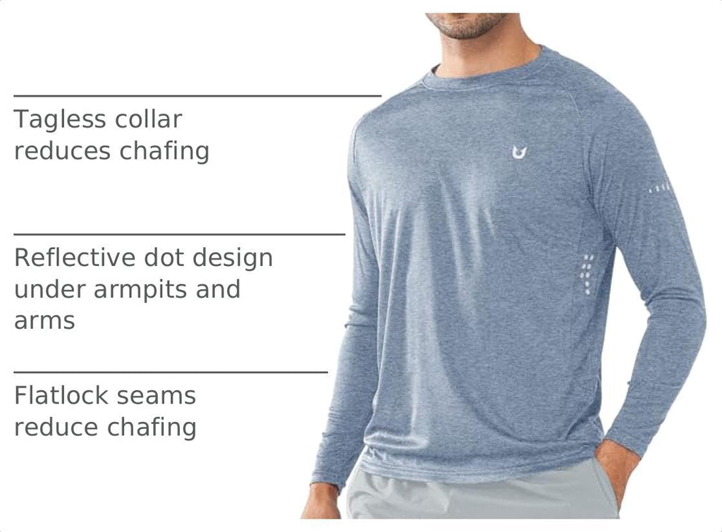 NORTHYARD Men's Sun Protection Shirts UPF 50+ Long Sleeve Running Workout
