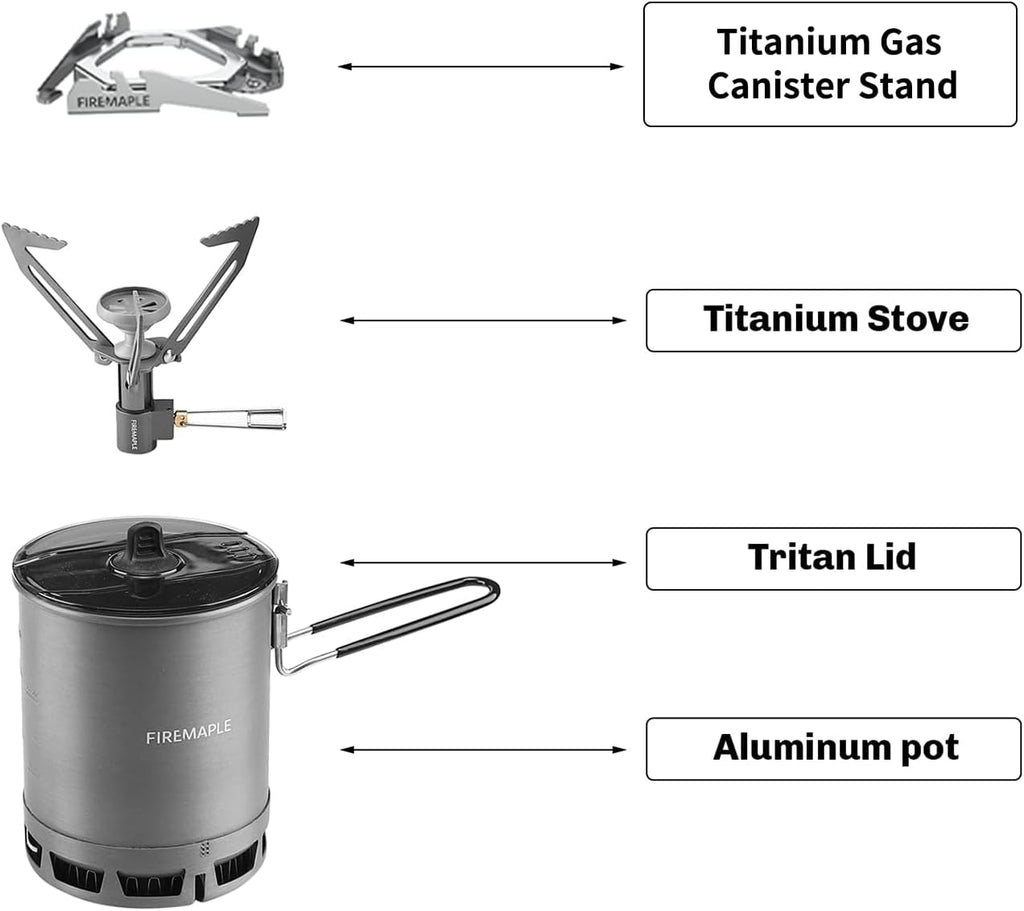 Fire-Maple Petrel G3 Pot & Hornet II Gas Stove Camping Cooking Set