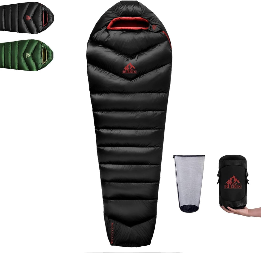 Down Backpacking Sleeping Bag 620FP, Lightweight Sleeping Bag for Adult Backpacking, Hiking, Camping. with Compression Bag.