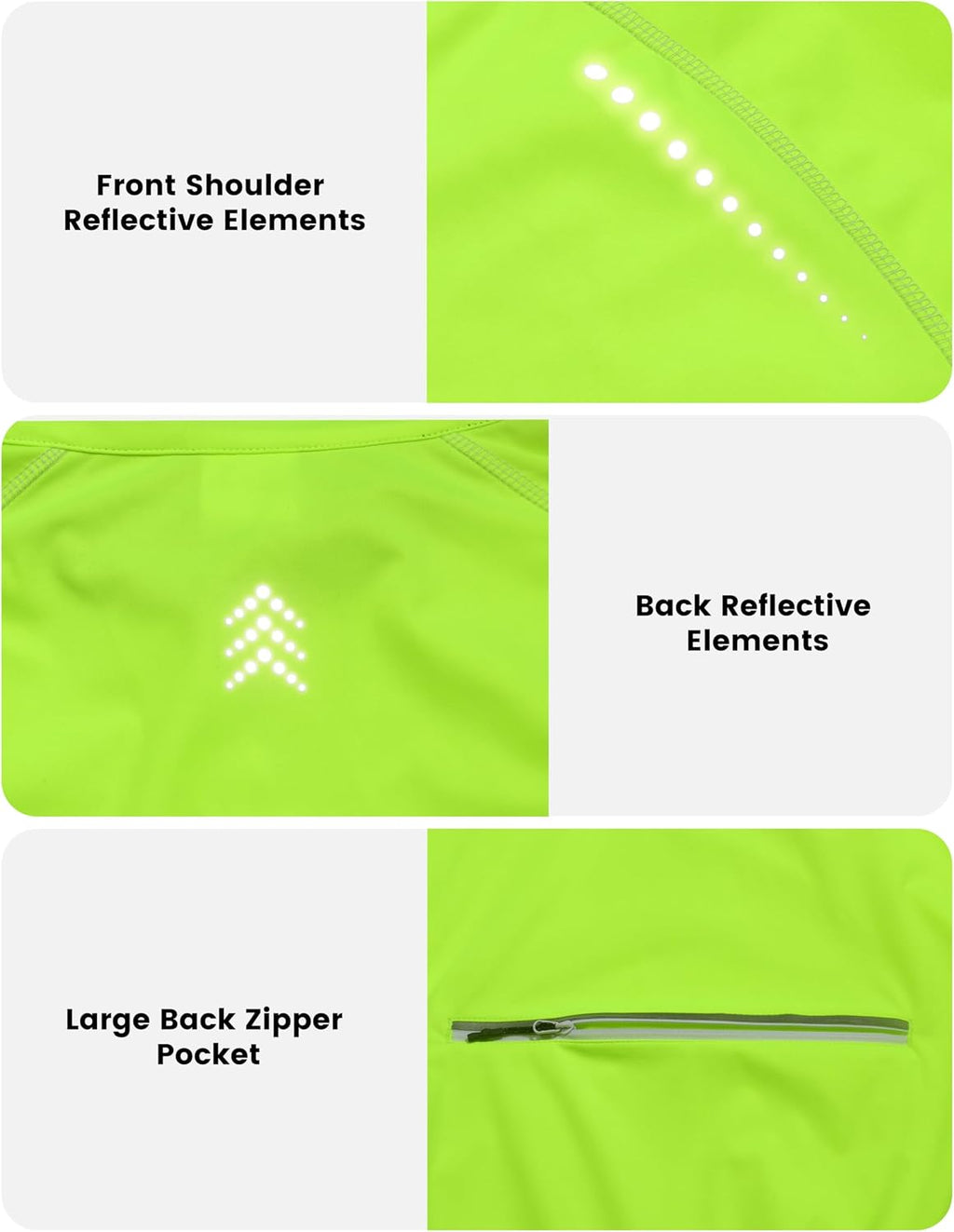 Little Donkey Andy Men's Cycling Jacket Long Sleeve Windproof Lightweight Jacket with Zipper Pocket for Running Biking