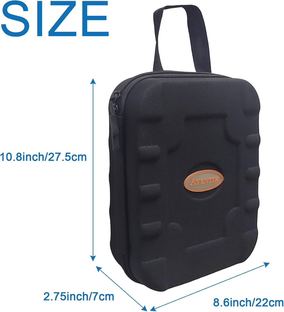 Aventik Fishing Tackle Binder Hard EVA Shell Cover Fishing Bait Organized Storage Saltwater Resistant Fishing Tackle Storage Bag(black)