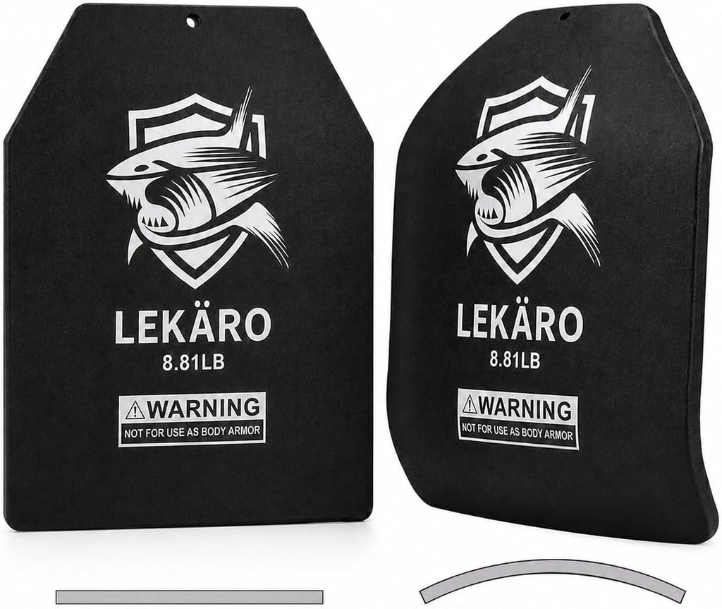 Weighted Vest Plates Set, Curved Front and Flat Back Weight Plates, 9.8 x 11 Inch, Ergonomic for Men and Women, Rust Resistant, CrossFit, Murph, Rucking, Strength Training