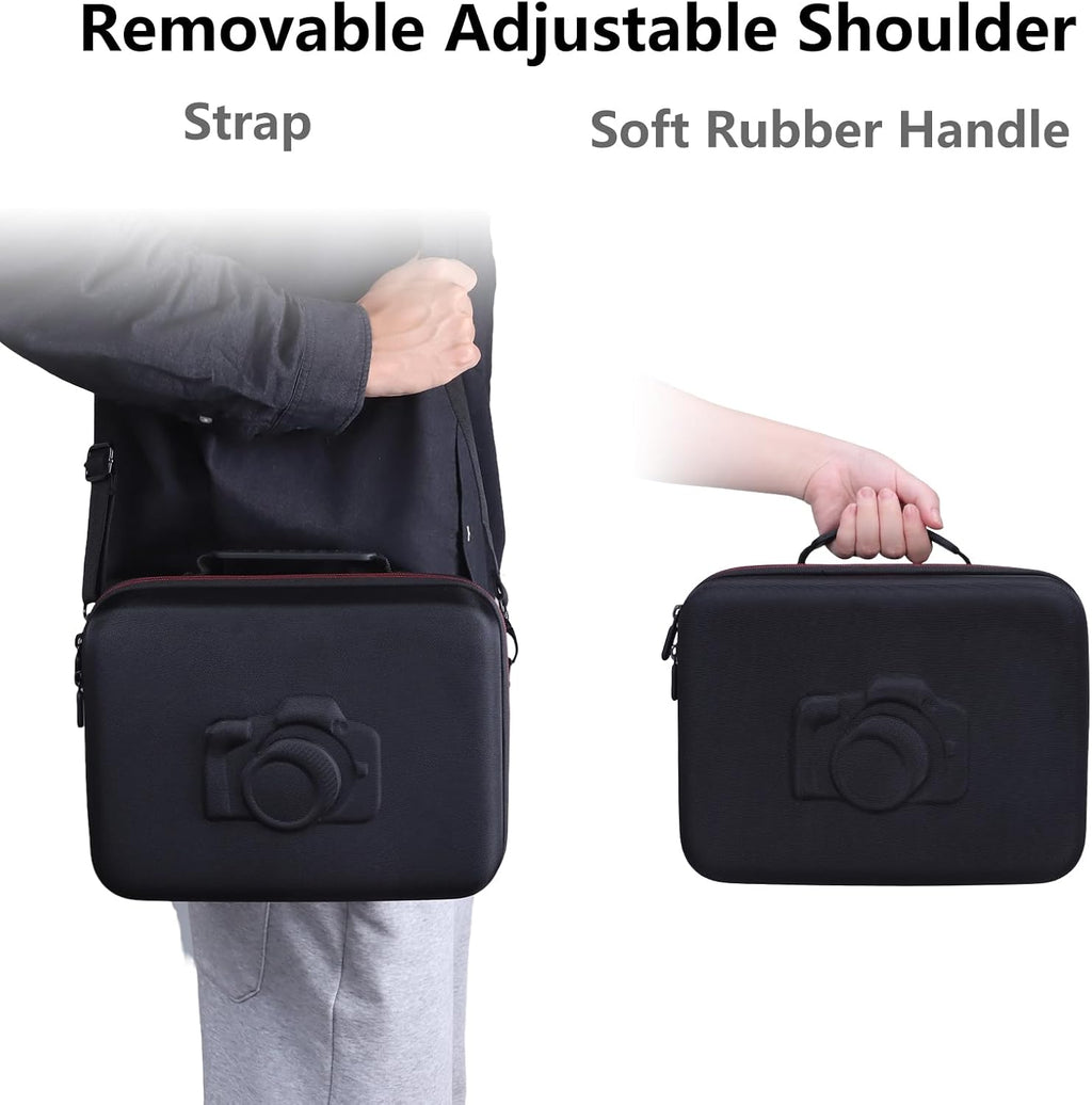 Medium Camera Case Bag for Canon/Sony/Nikon Camera and Multiple Lens Black