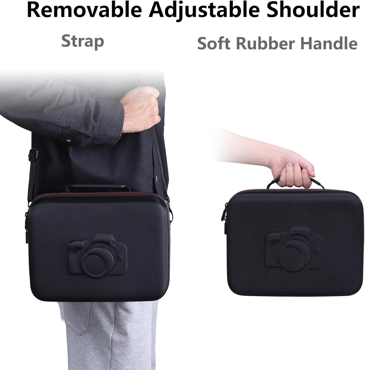 Medium Camera Case Bag for Canon/Sony/Nikon Camera and Multiple Lens Black