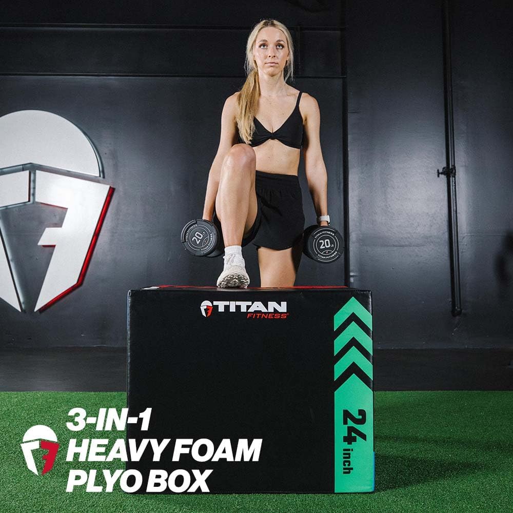 Titan Fitness 3-in-1 Heavy Foam Plyometric Jump Box