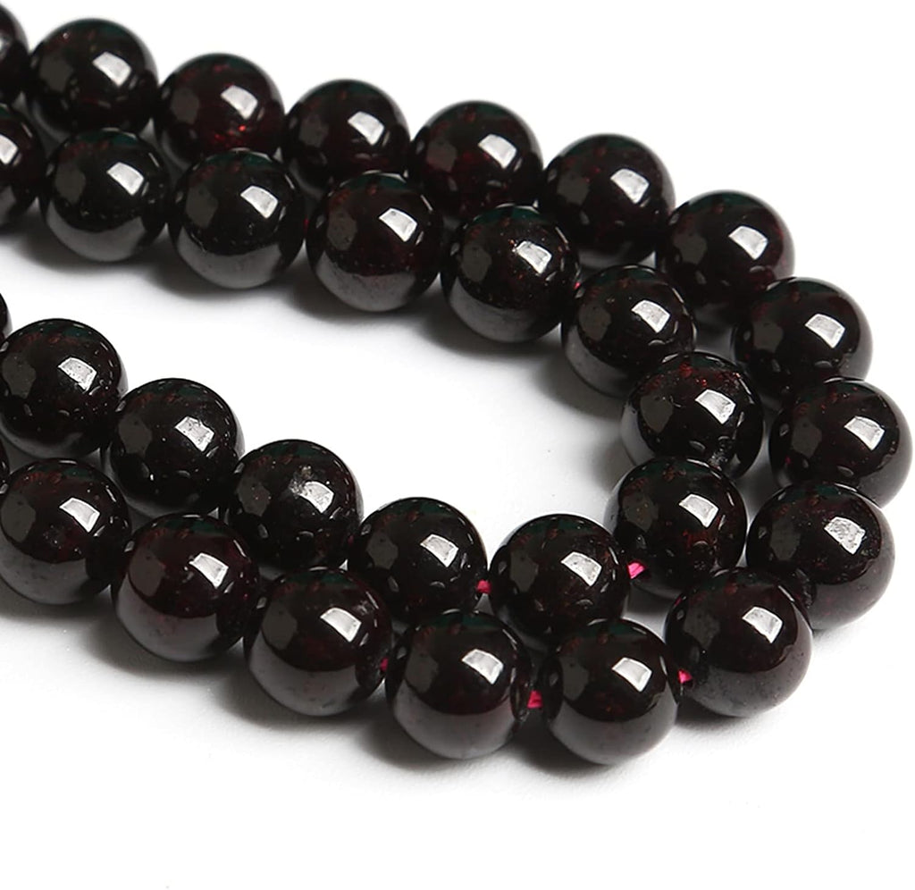 10MM 36PCS Natural Garnet Gemstone Loose Beads for Jewelry Making DIY Bracelet Crystal 1 Strand