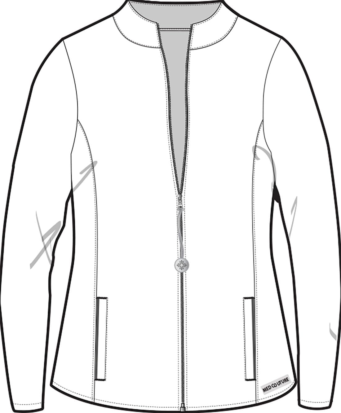 Med Couture Layers Performance Fleece Scrub Jacket for Women
