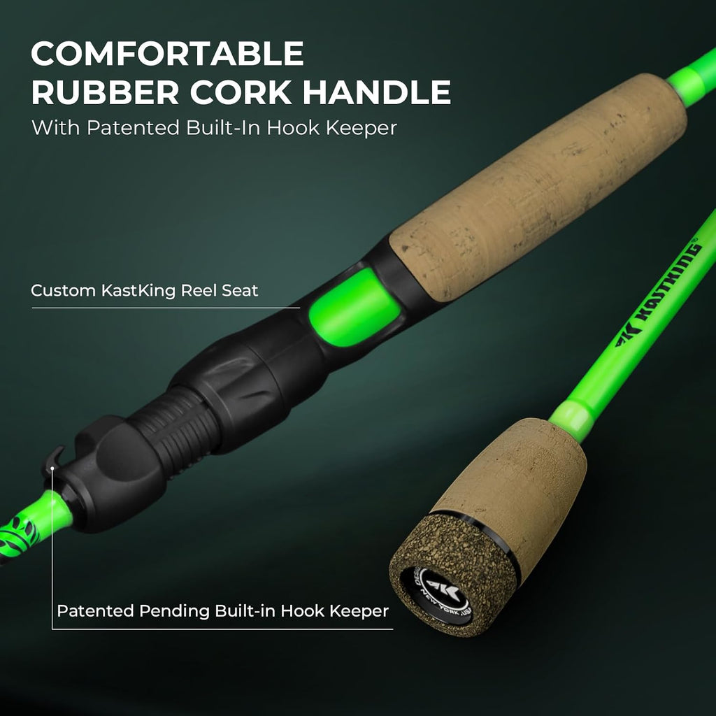 KastKing Zephyr Dual-Tip Baitcaster & Spinning Fishing Rod and Reel Combo