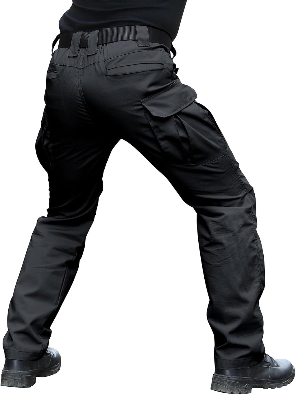 Hiwise Men's Stretch Tactical Pants Water Resistant Ripstop Cargo Pants Outdoor Lightweight EDC Work Hiking Pants