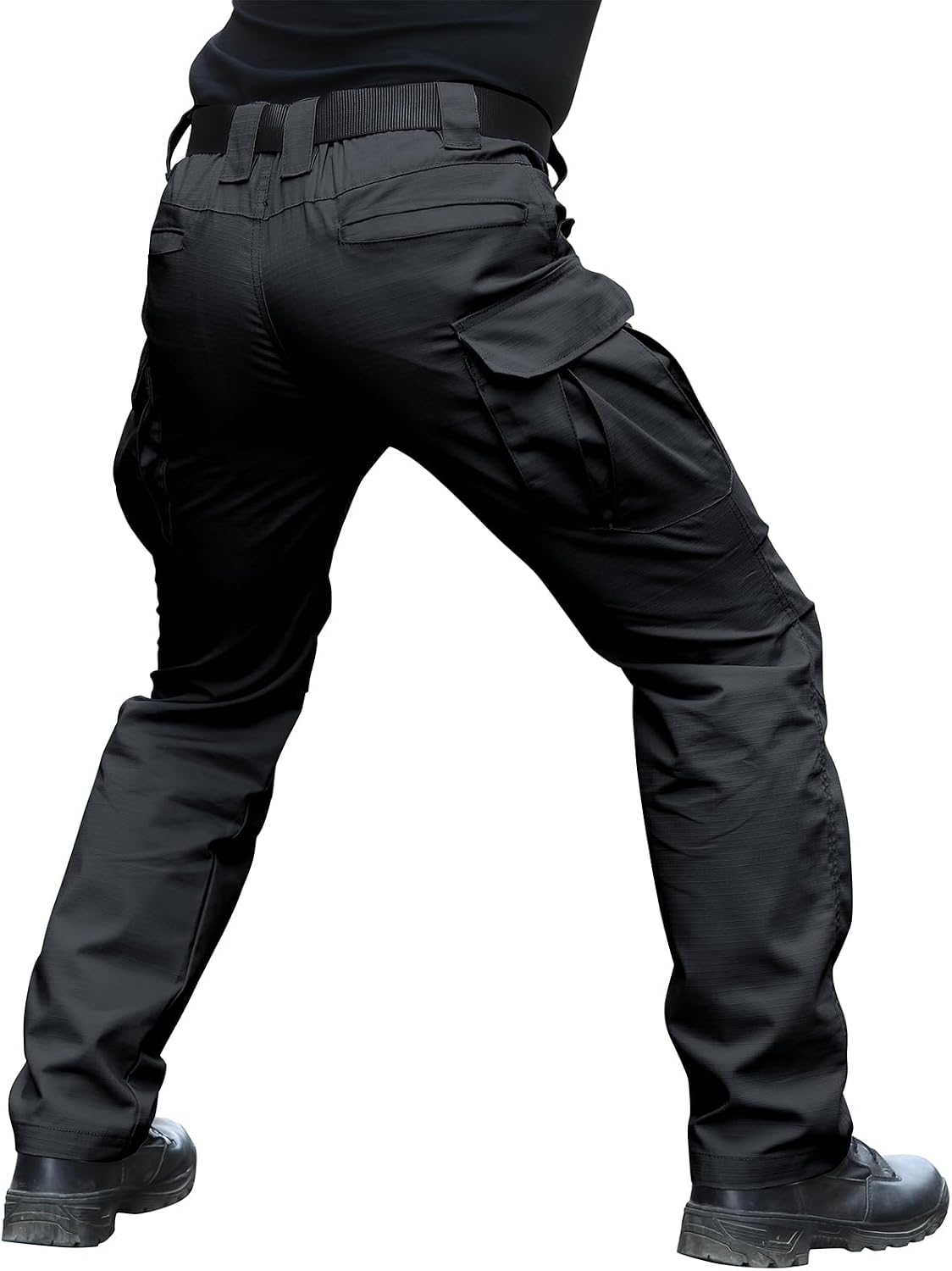 Hiwise Men's Stretch Tactical Pants Water Resistant Ripstop Cargo Pants Outdoor Lightweight EDC Work Hiking Pants