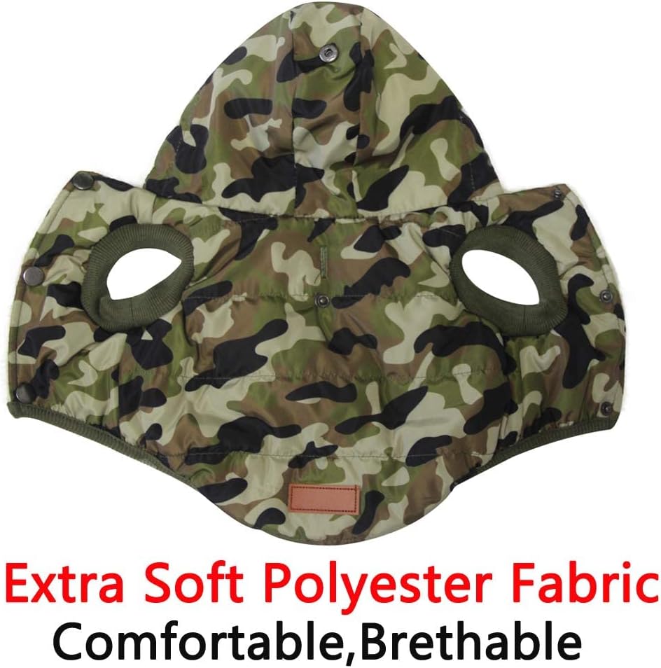 Vecomfy Warm Dog Coats with Hoodie,Winter Dog Jackets for Large Dogs