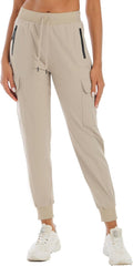 Womens Cargo Hiking Pants with 4 Pockets Lightweight Water Resistant